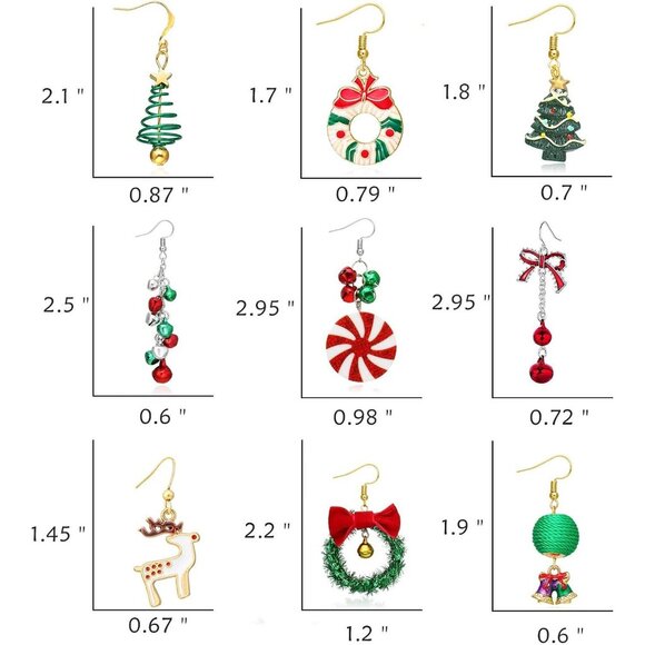 Christmas Rhinestone Pearl Bow Earrings Holiday Jewelry Gifts for Women - Picture 7 of 9